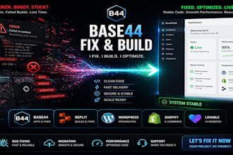 develop base44 bug fixing base44 replit base44 app base44 expert base44