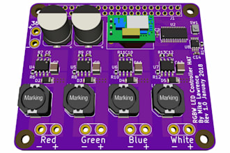 design led controller pcb, led shield, led driver, rgb pcb with gerber files dfm