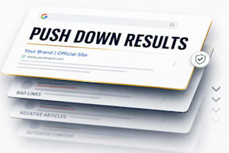 push down bad links on google search, remove negative articles, dmca takedown