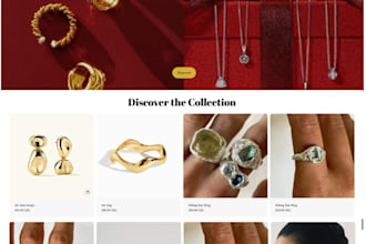 design jewelry shopify store jewelry website necklace earrings wristwatch store
