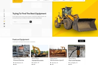 develop heavy machinery rental app or website,  heavy equipment marketplace app