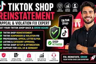 reinstate suspended tiktok shop and fix violations with appeal