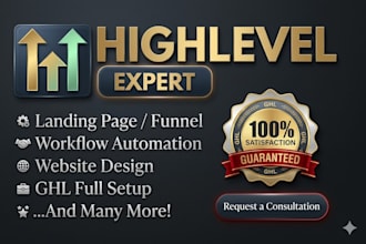 build gohighlevel website, sales funnel and landing page