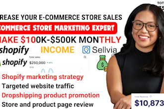 do shopify marketing, sellvia, redbublle promotion etsy seo listing, stan store