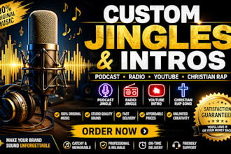 do podcast jingle, jingle, radio jingle, rap christian song, rock youtube intro
