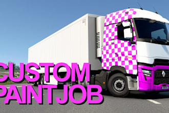 design realistic custom ets2, ats paintjobs and skins