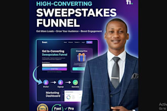 create high converting sweepstakes funnel, landing page and campaign setup