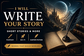 write immersive fantasy or sci fi short stories for you