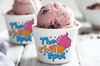 do ice cream, fast food and restaurant logo design with victor or source files