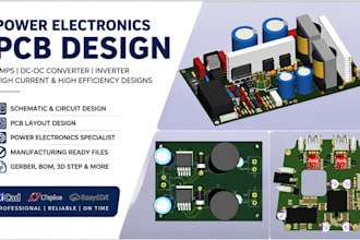 design power electronics pcb for smps, dc dc converter and inverter