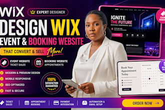 build wix event website for ticket sales that convert wix booking website