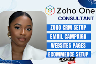 zoho crm, zoho one, zoho email campaigns, zoho landing page, zoho creator, sites