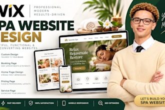 do wix spa website design, booking page, home page, pricing page, service page