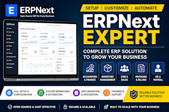 set up erpnext for accounting inventory CRM and business automation