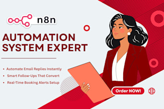 build n8n workflows for ai email replies, follow ups, and booking alerts