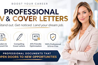 create a CV optimized for ats and a personalized cover letter