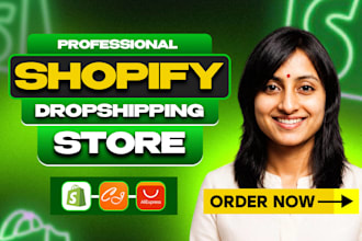 redesign shopify ecommerce store, design shopify website for dropshipping store