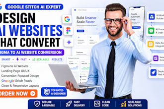 design google stitch figma to ai website conversion UI UX and landing