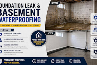 foundation leak basement waterproofing drainage water control