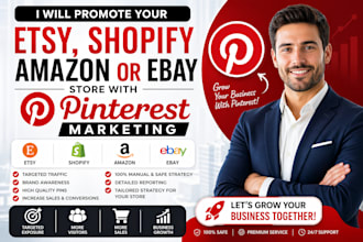 do esty shop shopify amazon or ebay promotion using pinterest marketing