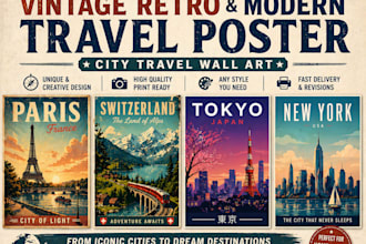 do vintage retro travel poster modern travel poster city travel wall art