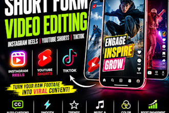 do video editing for instagram reels, youtube shorts and tiktok post