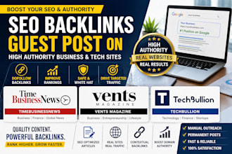 do seo backlinks guest post on timebusinessnews, vents magazine, techbullion