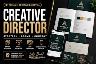be your creative director for brand strategy visual identity and social media
