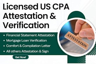 prepare sign US CPA letter for attestation verification mortgage comfort letter