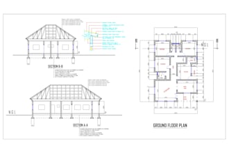 draw or redraw floor plan, plan images, from sketch to cad
