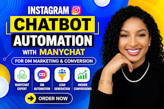 create instagram chatbot automation using manychat for dm marketing