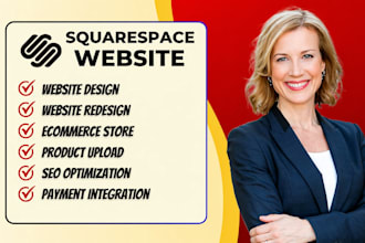 build squarespace website design or redesign squarespace wedsite development