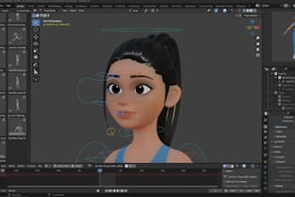 fix 3d character rig sculpt repair model and add 52 arkit blendshapes