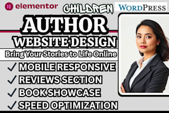 children author site kids book website kids author website writer website design