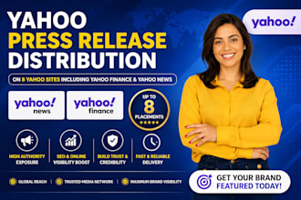 press release distribution on 8 yahoo sites with yahoo finance and news