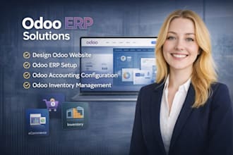 design your odoo website, odoo accounting and inventory setup odoo ecommerce erp