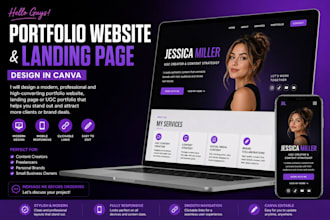 design canva website ugc portfolio squarespace website redesign, ugc portfolio