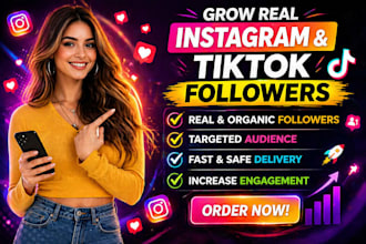 grow and promote your tik tok and instagram followers organically