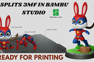 add color split 3d model convert stl to 3mf multicolor ready to 3d print
