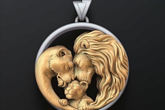 custom 3d jewelry cad for 3d printing with realistic rendering