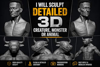 sculpt professional 3d characters