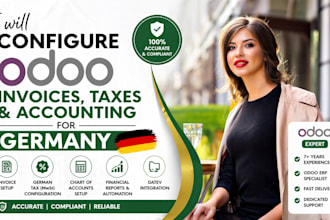 configure odoo invoices, taxes, and accounting for germany