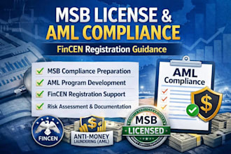 handle msb registration, fincen msb filing and license support