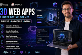 build 3d web apps and scene using babylon js webgl threejs