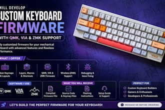 develop custom keyboard firmware with qmk, via, and zmk support