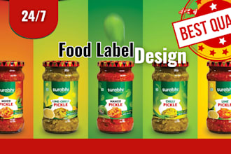 design and redesign food label design and food packaging design with 3d mockup