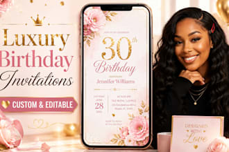 design birthday invitation, invitation card, wedding invitation video, rsvp