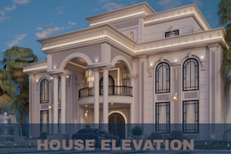 design landscape site plan and 3d render and elevation using autocad or revit