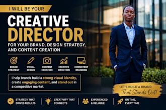 be your creative director for brand design visual strategy
