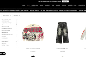 design y2k shopify store y2k website streetwear website clothing brand website